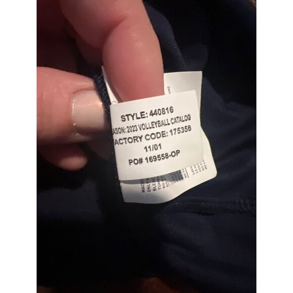 Mizuno Youth L Volleyball Sleeveless Shirt Navy Blue Athletic Top 2023 Catalog - Picture 7 of 8